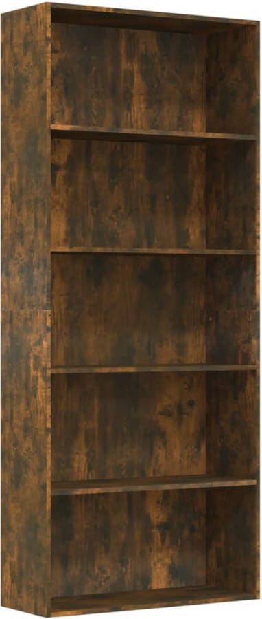 VidaXL -Boekenkast-80x30x189-cm-bewerkt-hout-gerookt-eikenkleurig