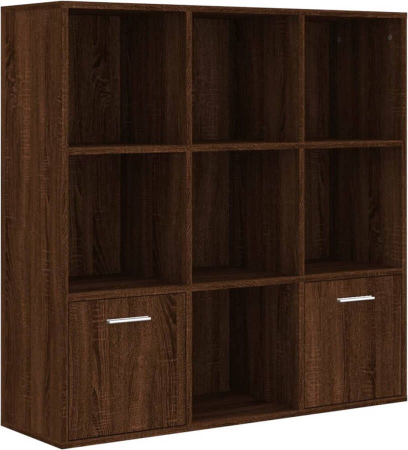 VidaXL -Boekenkast-98x30x98-cm-bruineikenkleurig