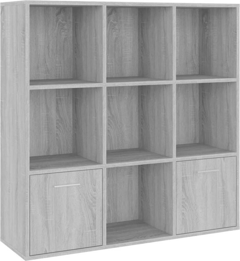 VidaXL -Boekenkast-98x30x98-cm-grijs-sonoma-eikenkleurig