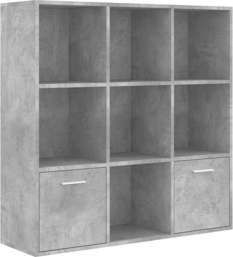 VidaXL Boekenkast 98x30x98 cm bewerkt hout betongrijs