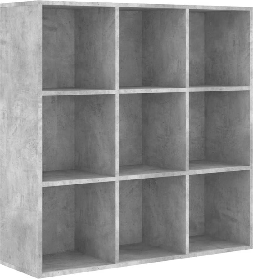 VidaXL Boekenkast 98x29x97 5 cm bewerkt hout betongrijs