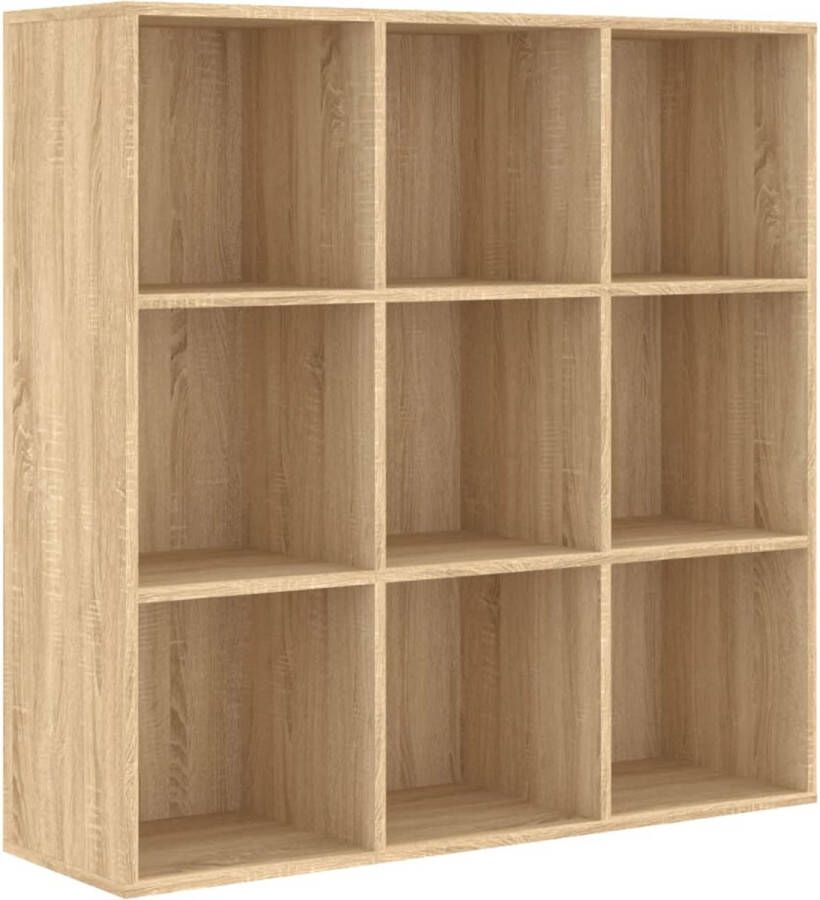 VidaXL Boekenkast 98x29x97 5 cm bewerkt hout sonoma eikenkleurig