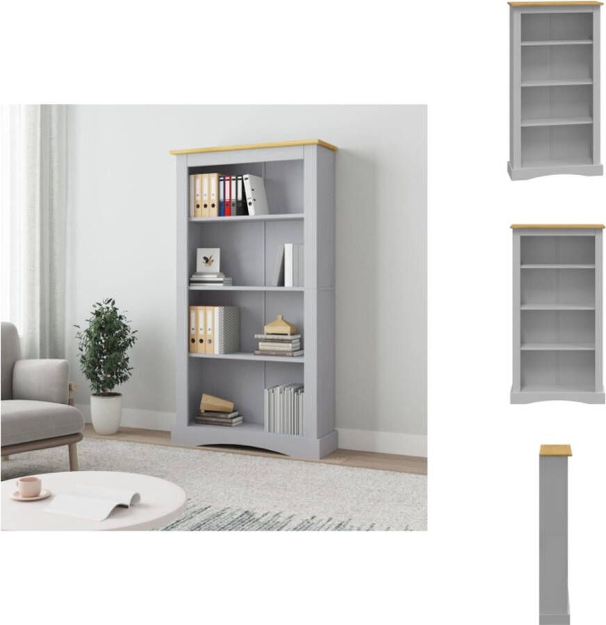 VidaXL Boekenkast Corona 81 x 29 x 150 cm Robuust grenenhout Kast