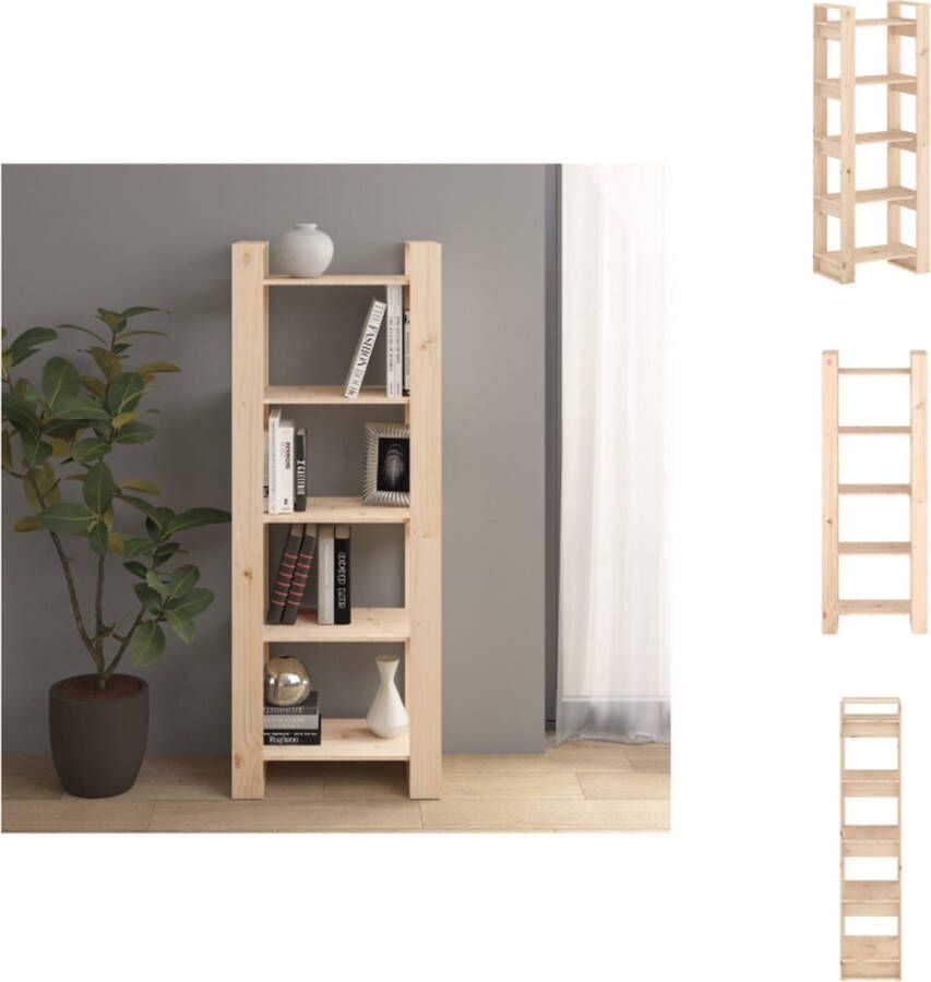 VidaXL Boekenkast Grenenhout 60 x 35 x 160 cm Kast