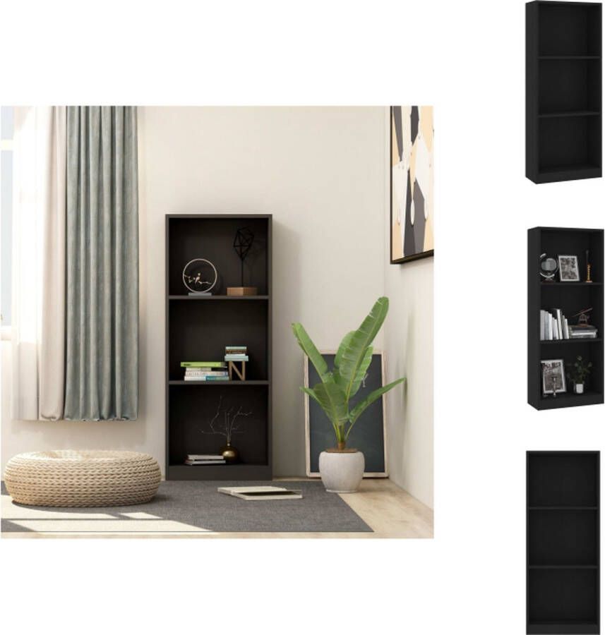 VidaXL Boekenkast Hoge 40 x 24 x 108 cm Zwart Kast