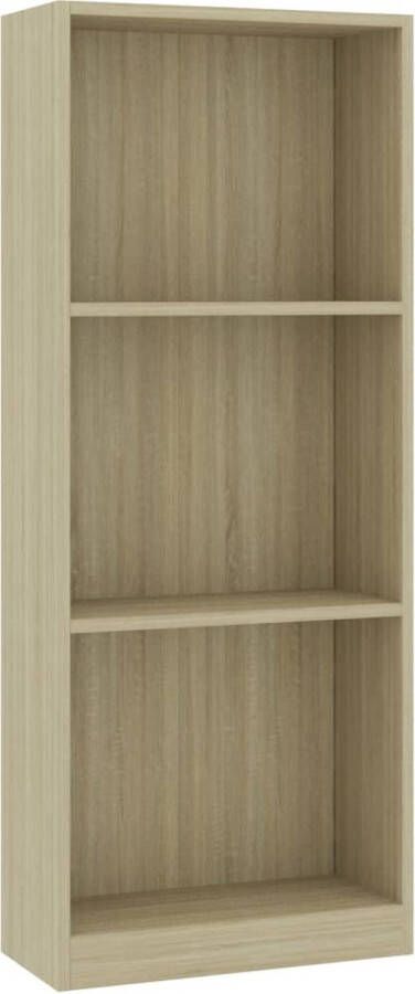 VidaXL Boekenkast met 3 schappen 40x24x108 cm spaanplaat sonoma eiken VDXL_800831