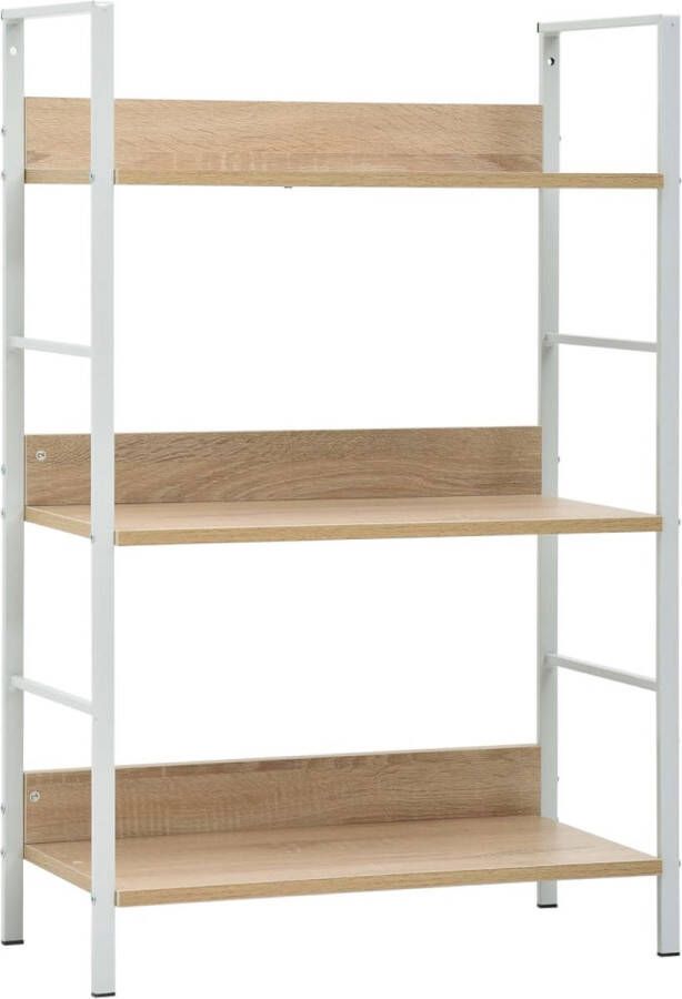 VidaXL -Boekenkast-3-schappen-60x27 6x90 5-cm-bewerkt-hout-eikenkleurig