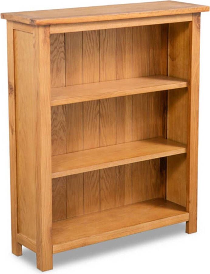 VidaXL -Boekenkast-met-3-schappen-70x22 5x82-cm-massief-eikenhout