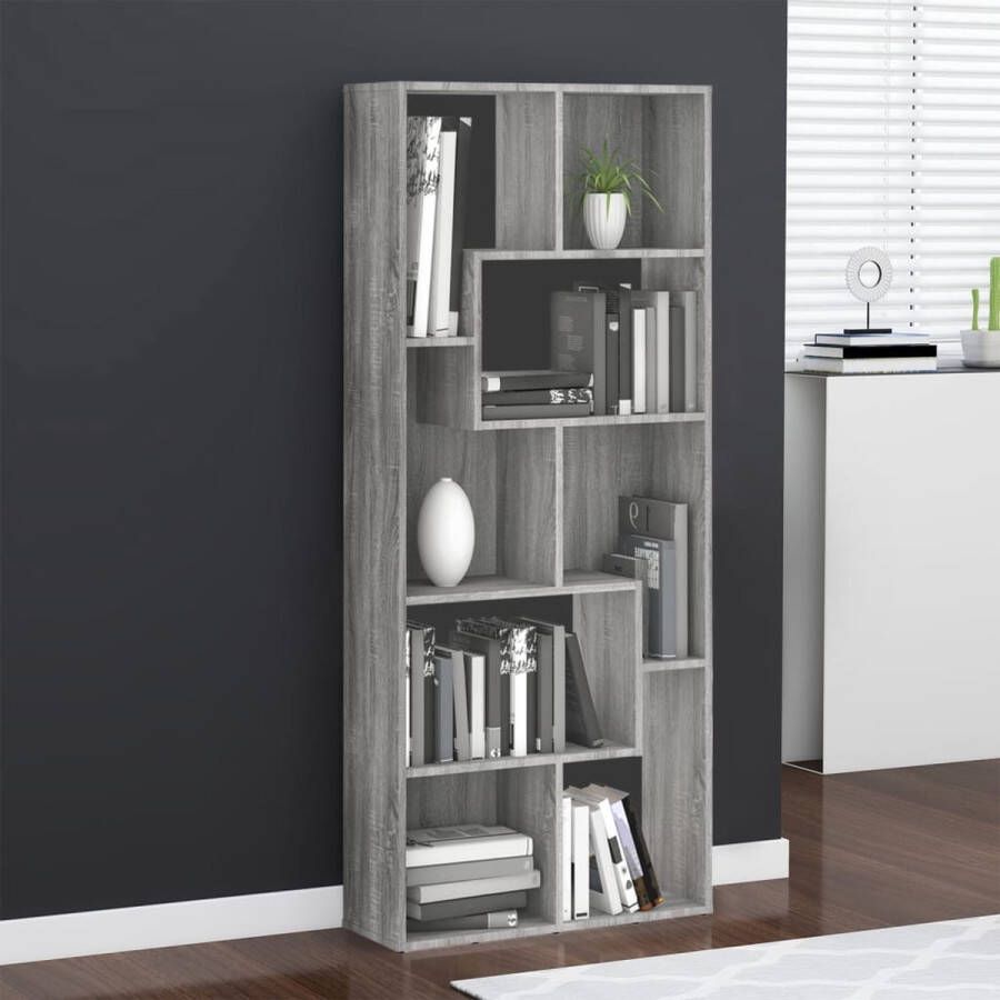 VidaXL Boekenkast spanplaat 67x24x161 cm grijs