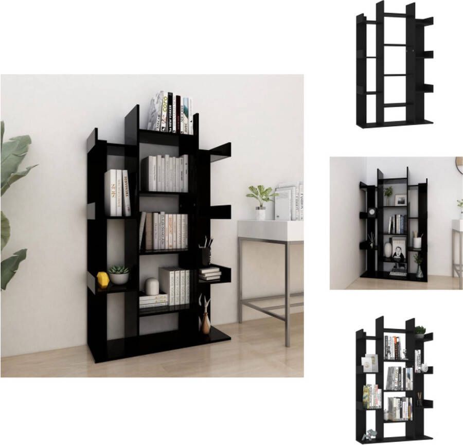 VidaXL Boekenkast Zwart 86 x 25.5 x 140 cm Stevig en compact Kast