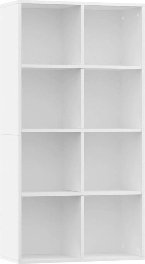 VidaXL Prolenta Premium Boekenkast|dressoir 66x30x130 cm bewerkt hout wit