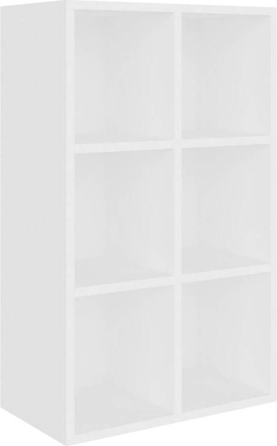 VidaXL Prolenta Premium Boekenkast|dressoir 66x30x97 8 cm bewerkt hout wit