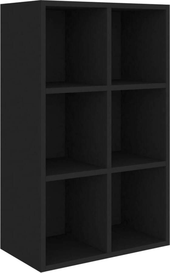 VidaXL -Boekenkast dressoir-66x30x97 8-cm-bewerkt-hout-zwart
