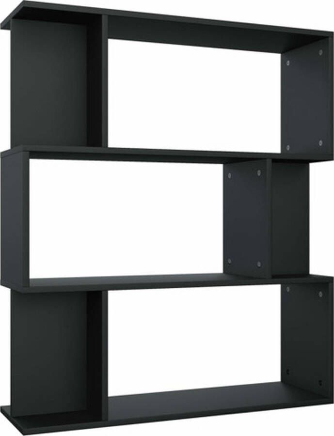 VidaXL -Boekenkast kamerscherm-80x24x96-cm-bewerkt-hout-zwart