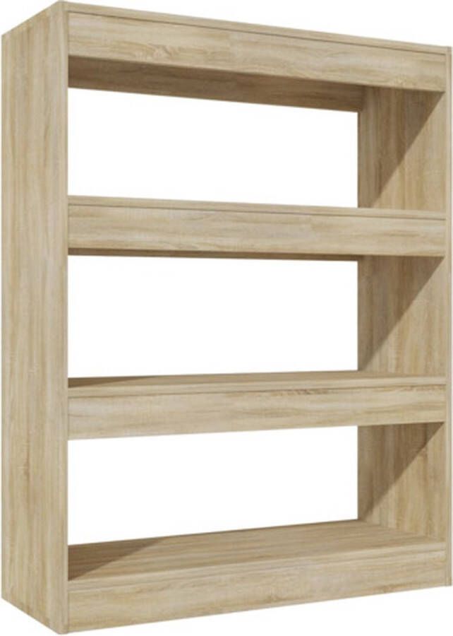 VidaXL -Boekenkast kamerscherm-80x30x103-cm-bewerkt-hout-sonoma-eiken