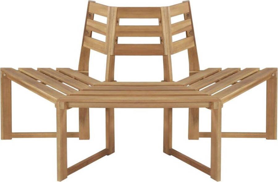 VidaXL -Boombank-half-zeshoekig-160-cm-massief-acaciahout