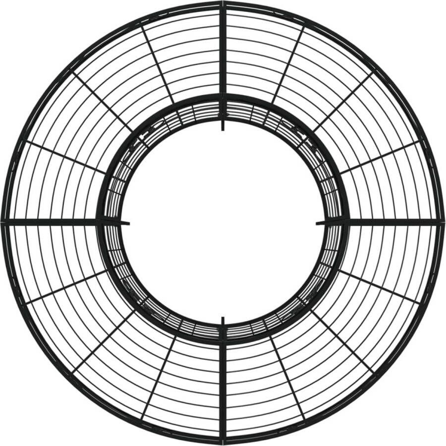 VidaXL -Boombank-rond-Ø137-cm-staal-zwart