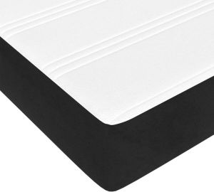 VidaXL Boxspring met matras fluweel zwart 160x200 cm