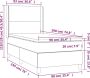 Vida XL Boxspring met matras stof lichtgrijs 100x200 cm SKU: V3128741 - Thumbnail 1