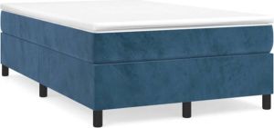 VidaXL Boxspringframe fluweel donkerblauw 120x200 cm