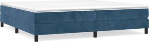 VidaXL Boxspringframe fluweel donkerblauw 200x200 cm