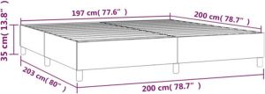 VidaXL Boxspringframe fluweel donkergroen 200x200 cm