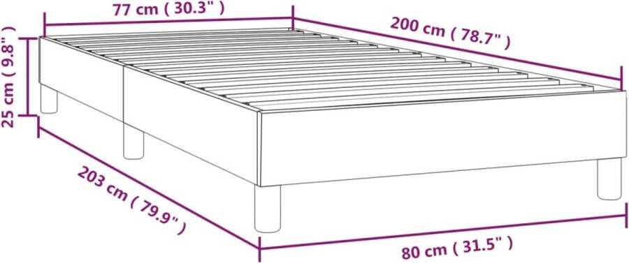 VidaXL -Boxspringframe-fluweel-roze-80x200-cm
