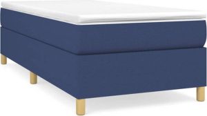 VidaXL Boxspringframe stof blauw 90x190 cm