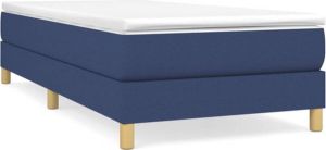 VidaXL Boxspringframe stof blauw 90x200 cm