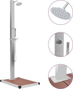 Prolenta Premium Buitendouche met bak HKC roestvrij staal