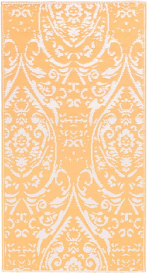 VidaXL Buitenkleed 190x290 Cm Pp Oranje En Wit