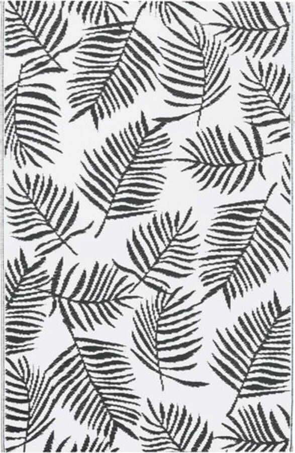 VidaXL Buitenkleed 80x150 Cm Pp Wit En Zwart