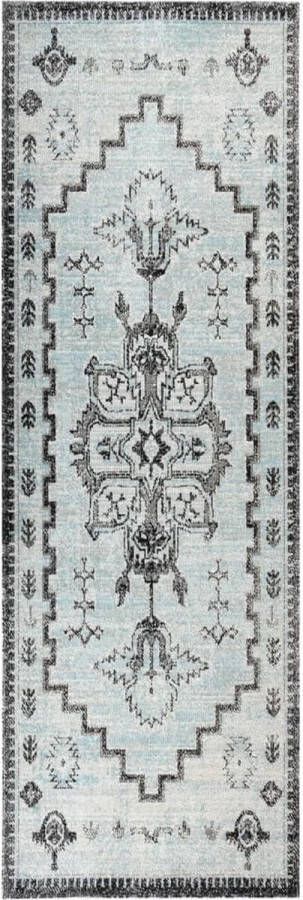 VidaXL -Buitenkleed-platgeweven-80x250-cm-groen-en-grijs