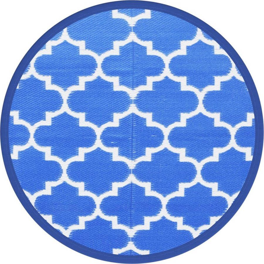 VidaXL Buitentapijt Ø 200 cm polypropeen blauw