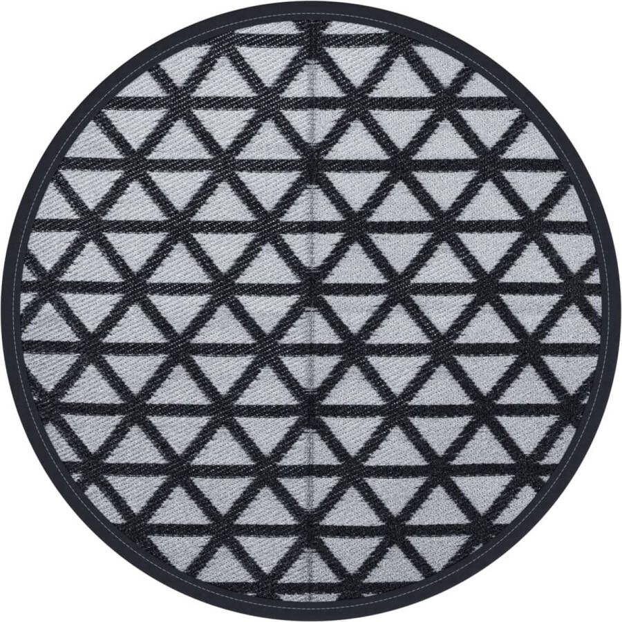 VidaXL Buitentapijt Ø 200 cm polypropeen zwart