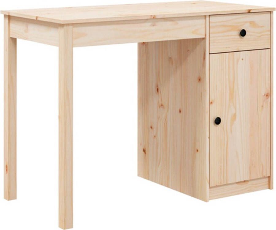 VidaXL Bureau 100x50x75 Cm Massief Grenenhout