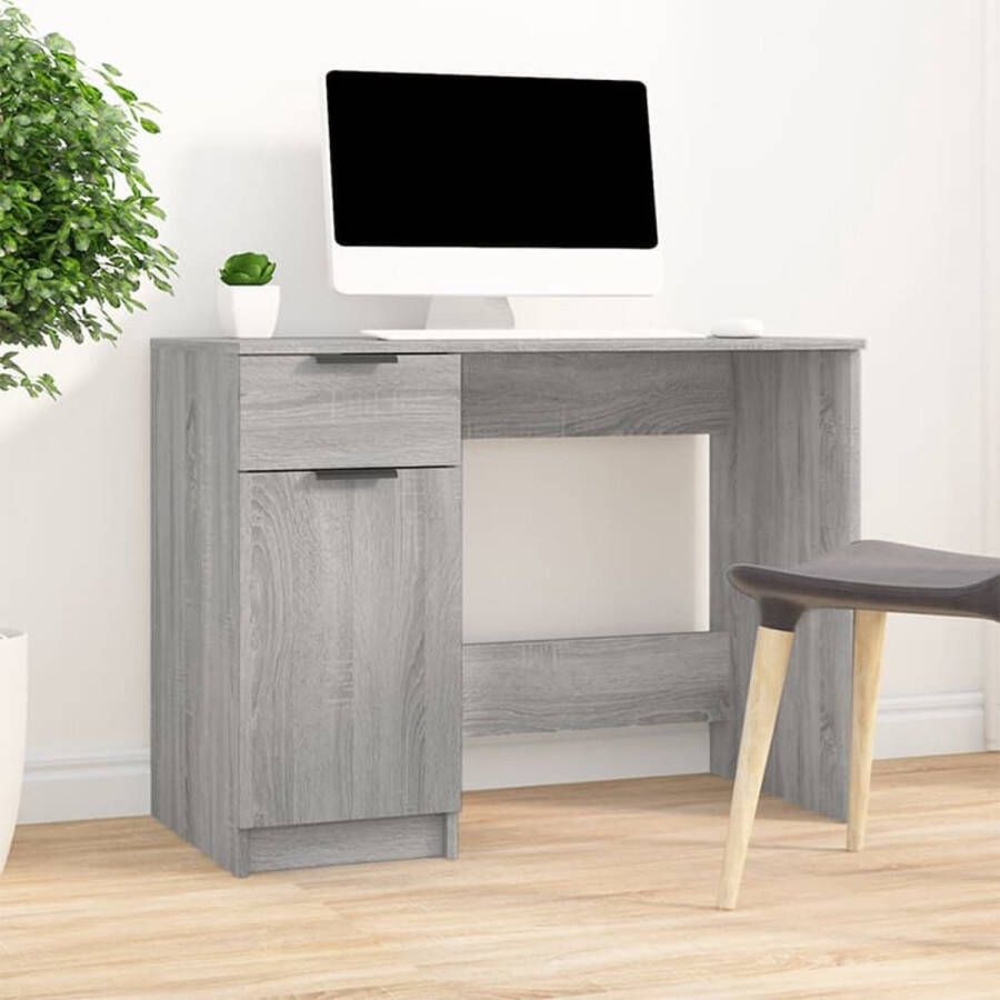 VidaXL Bureau spaanplaat 100x50x75 cm grijs