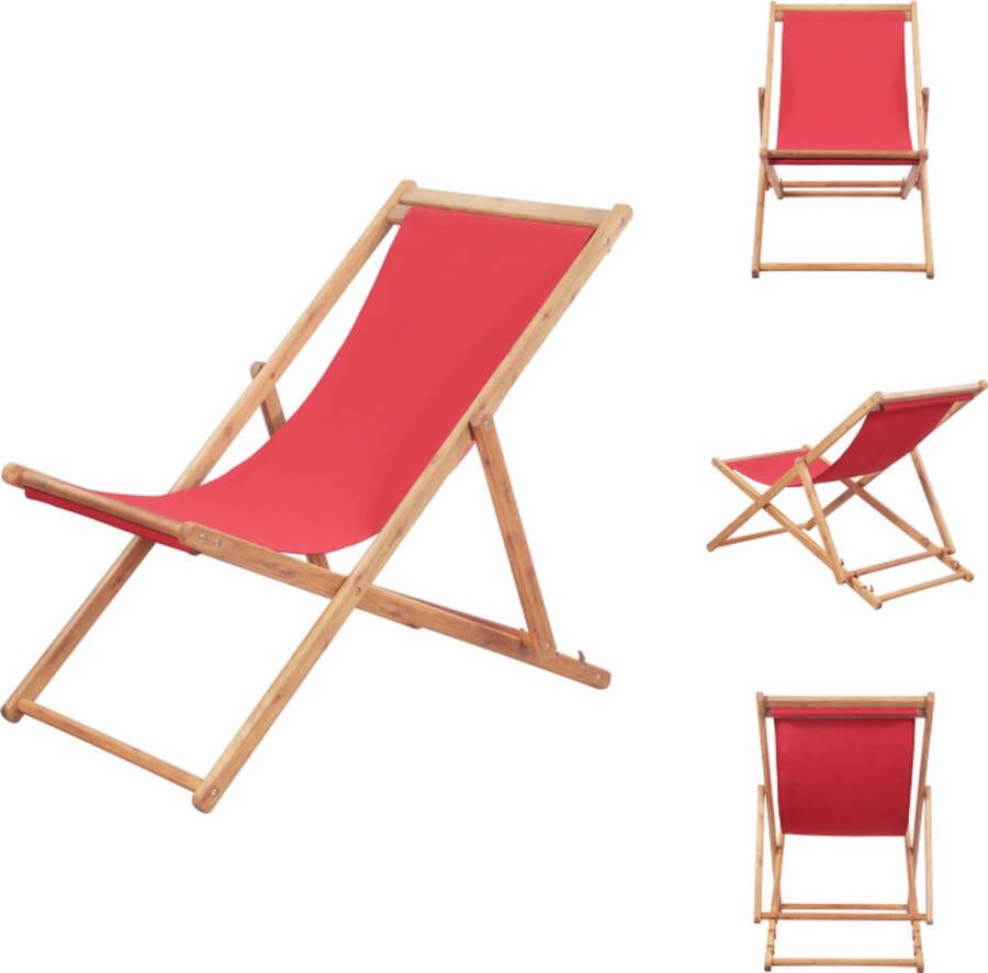 VidaXL Campingstoel Strandstoelen 60x98.5 100 106 cm Inklapbaar en verstelbaar Tuinstoel