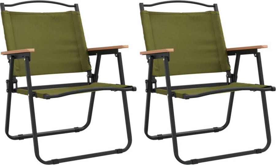 VidaXL -Campingstoelen-2-st-54x55x78-cm-oxford-stof-groen