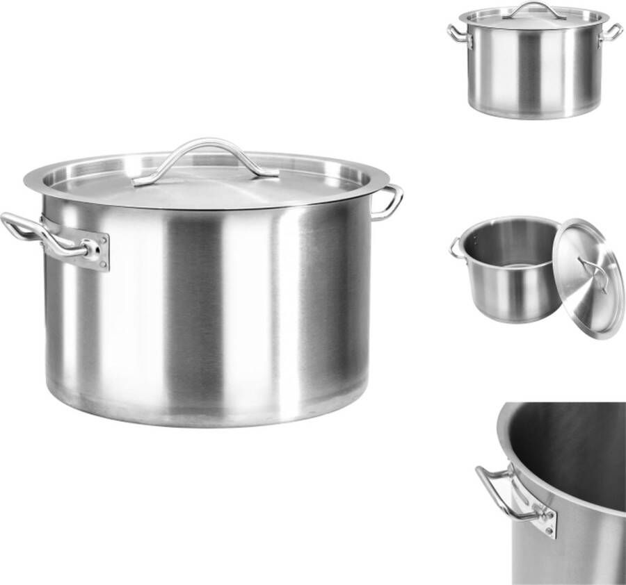 VidaXL Cateringspan Hoogwaardig roestvrij staal 36 x 24 cm 24 L Pan