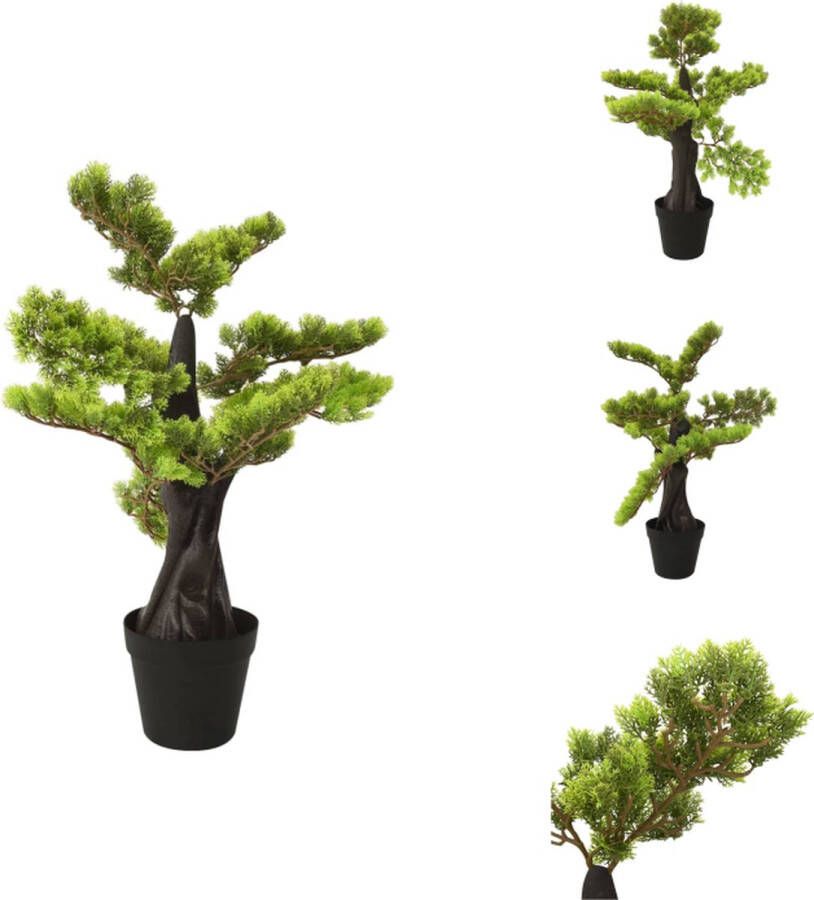 VidaXL Cipres Bonsai Kunstplant 60 cm Volle en realistische uitstraling Groen Kunstplant