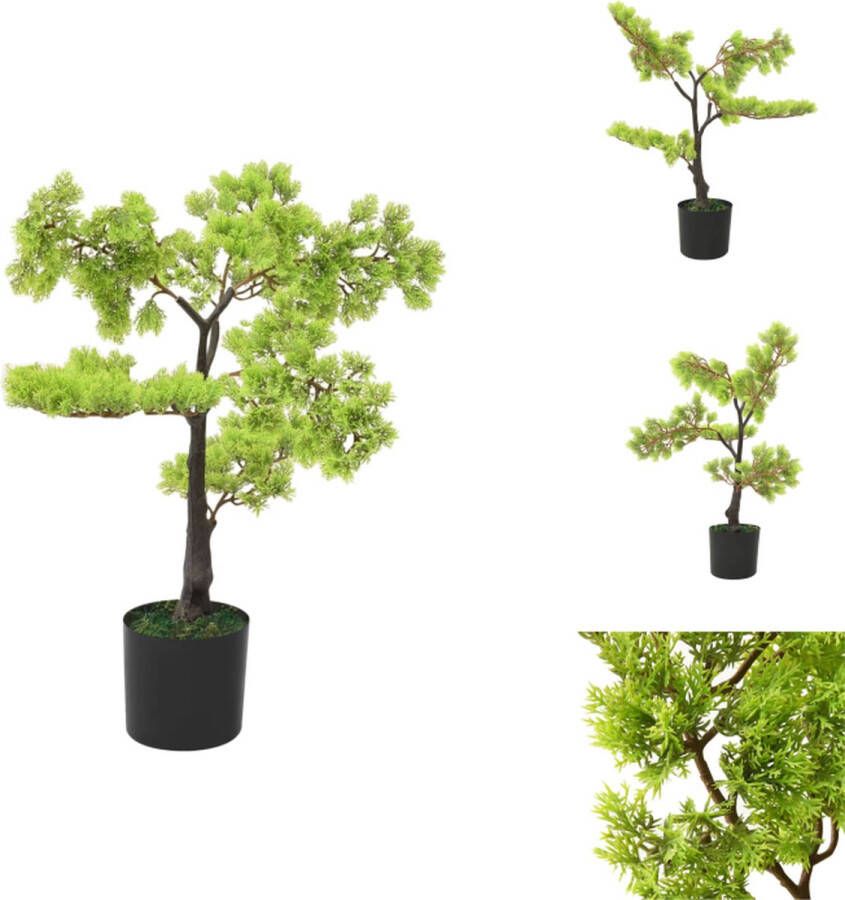 VidaXL Cipres Bonsai Kunstplant 60cm Gedetailleerde bladeren Realistische uitstraling Kunstplant