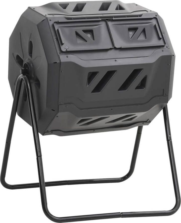 VidaXL -Compostbak-160-L-73x64x95-zwart