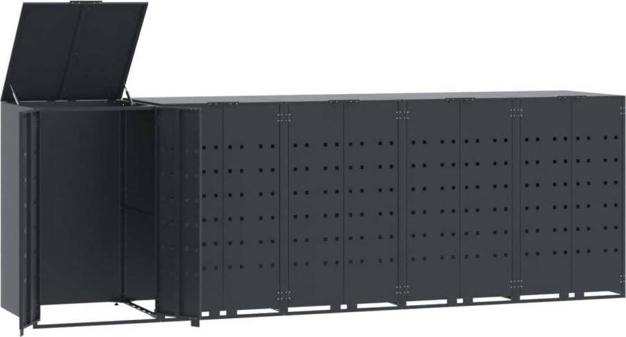 VidaXL Containerberging 5 containers 345x79x117 cm staal antraciet