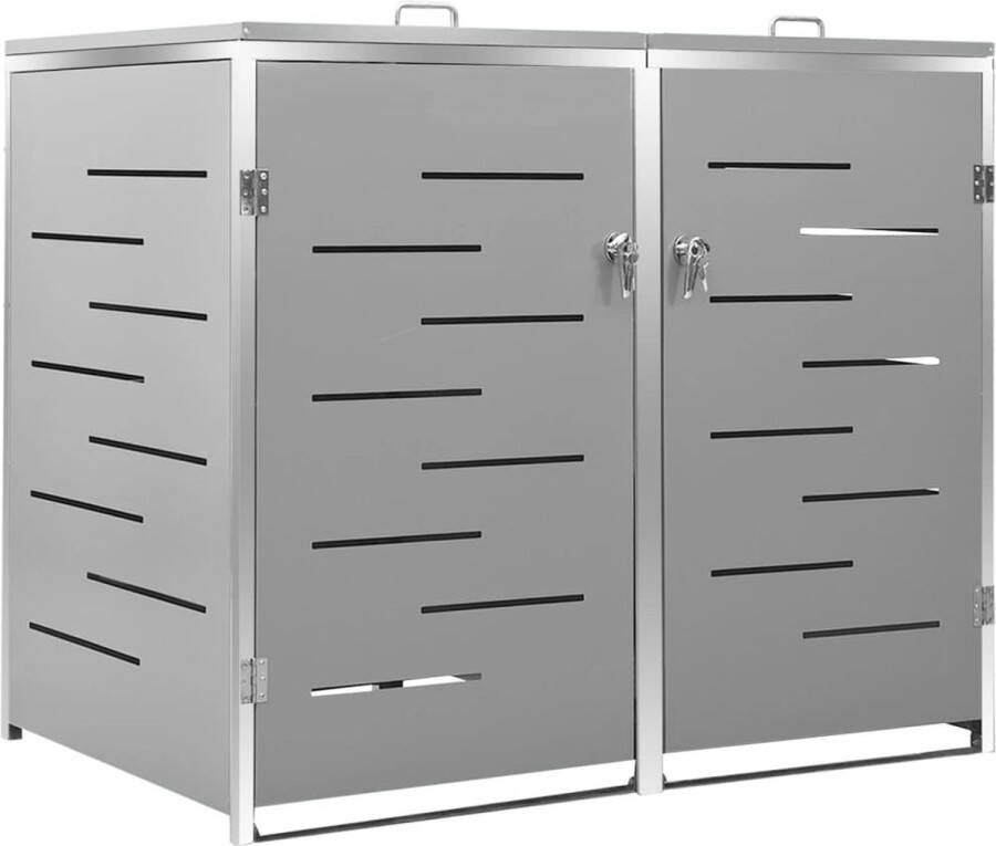 VidaXL -Containerberging-dubbel-138x77 5x115 5-cm-roestvrij-staal