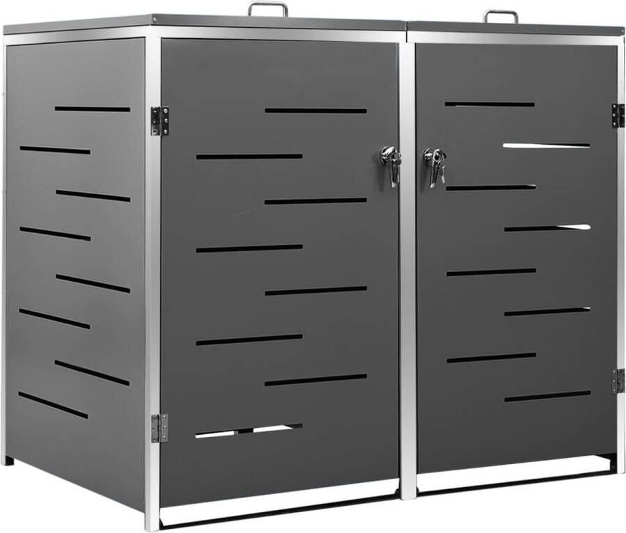 VidaXL -Containerberging-dubbel-138x77 5x115 5-cm-roestvrij-staal