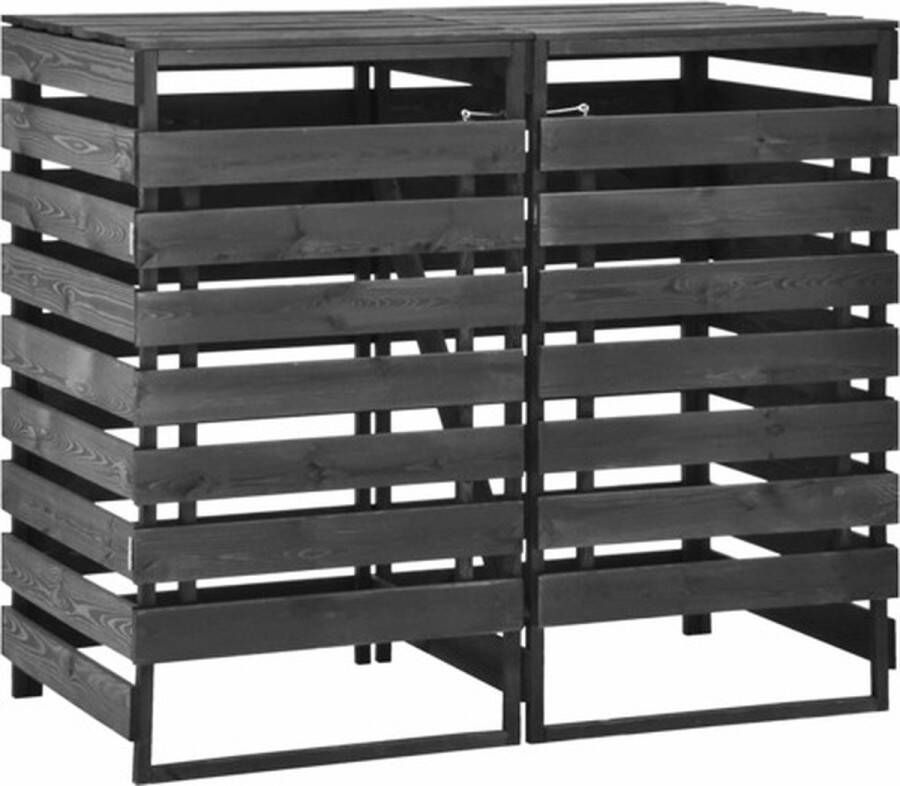 VidaXL -Containerberging-dubbel-140x75x121-cm-geverfd-grenenhout