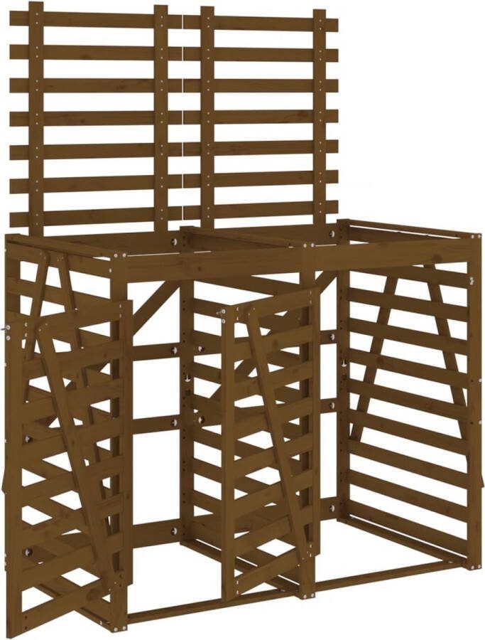 VidaXL -Containerberging-dubbel-massief-grenenhout-honingbruin