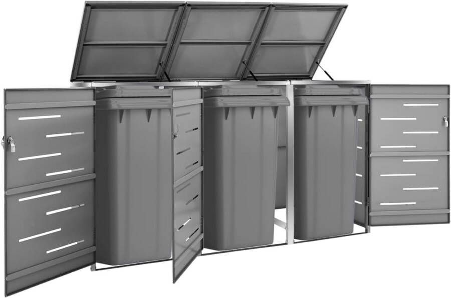 VidaXL Containerberging enkel 69x77 5x112 5 cm roestvrij staal