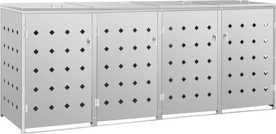 VidaXL -Containerberging-vierdubbel-240-L-roestvrij-staal